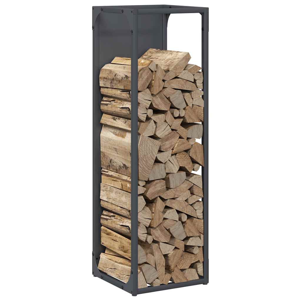 Firewood Rack Anthracite 25x25x80 cm Cold-rolled steel
