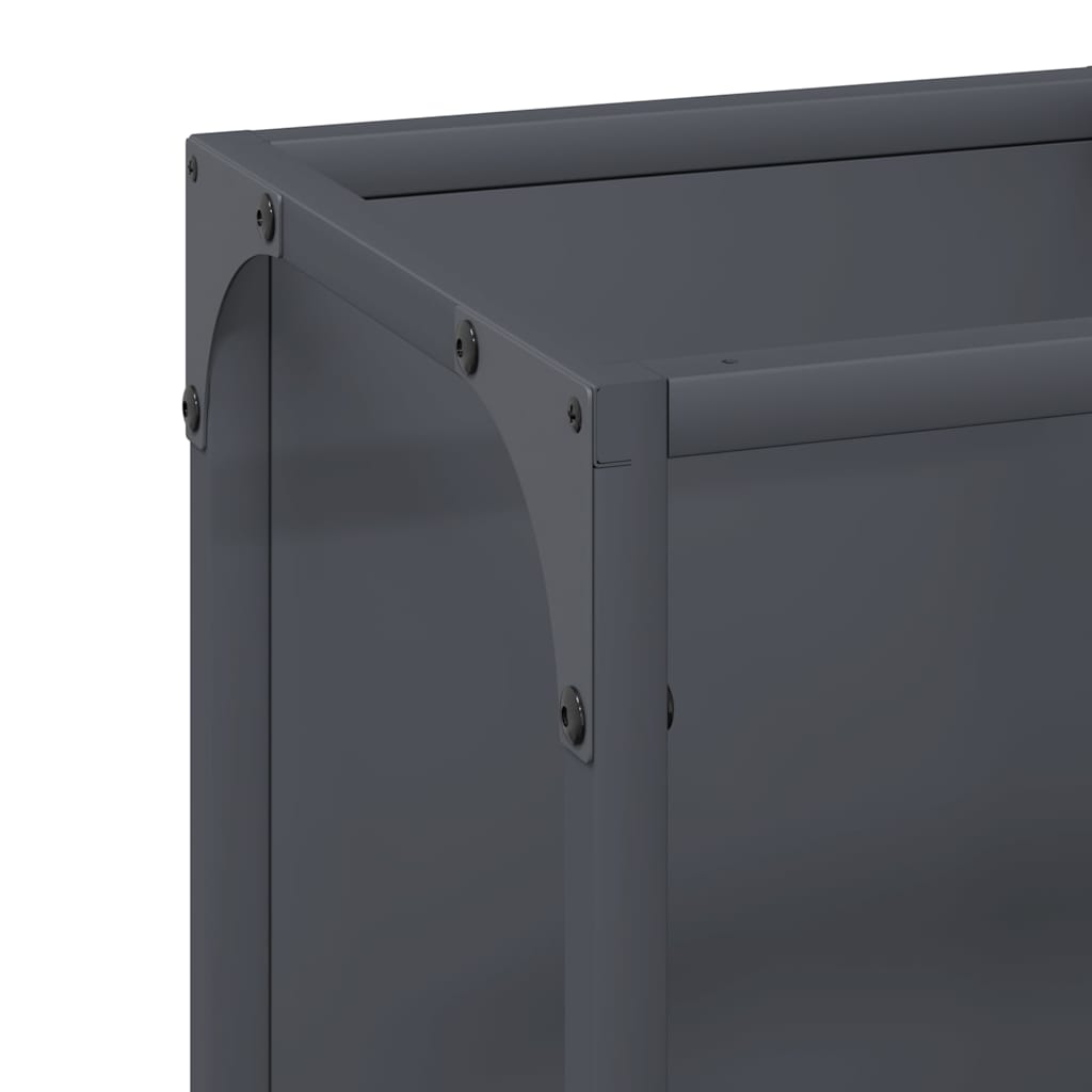 Firewood Rack Anthracite 25x25x80 cm Cold-rolled steel