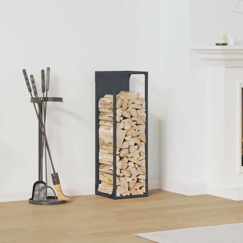 Firewood Rack Anthracite 25x25x80 cm Cold-rolled steel