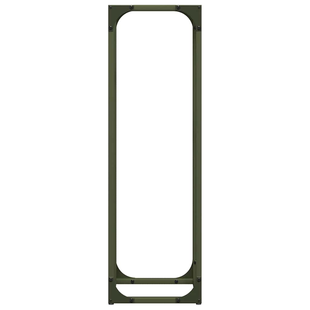 Firewood Rack Olive Green 25x25x80 cm Cold-rolled steel