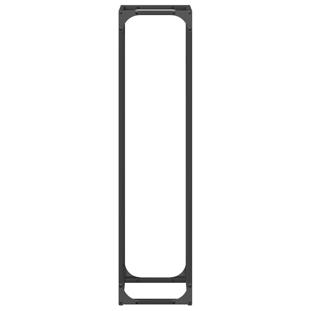 Firewood Rack Black 25x25x100 cm Cold-rolled steel