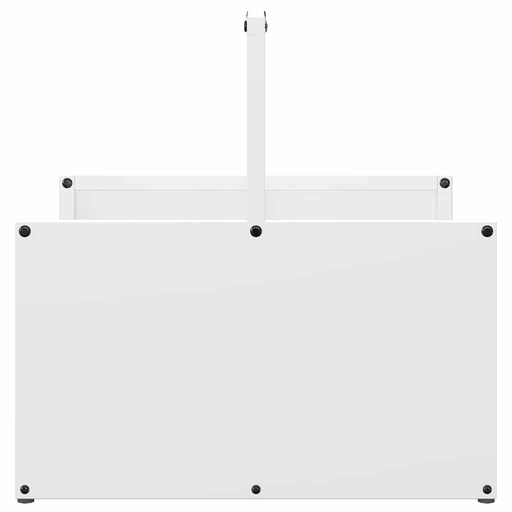 Firewood Rack White 40x40x40 cm Cold-rolled steel