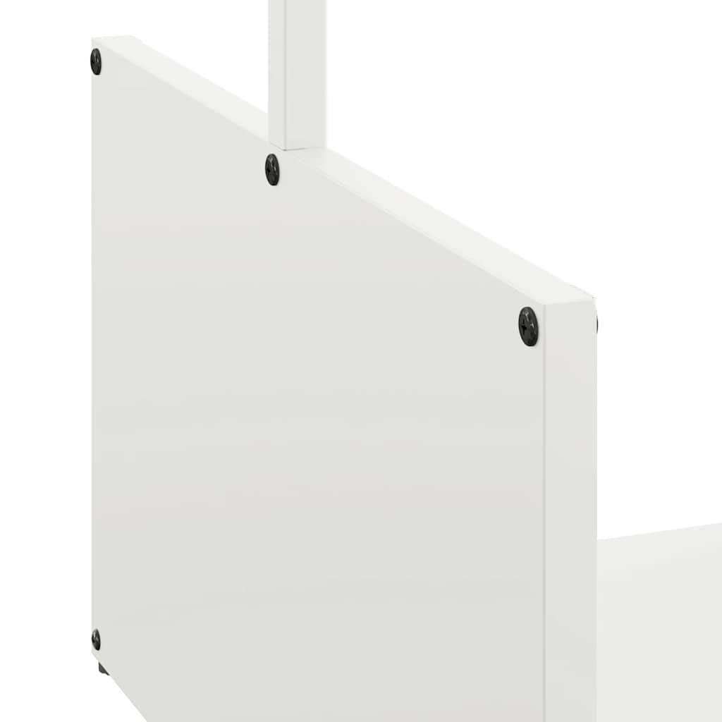 Firewood Rack White 40x40x40 cm Cold-rolled steel