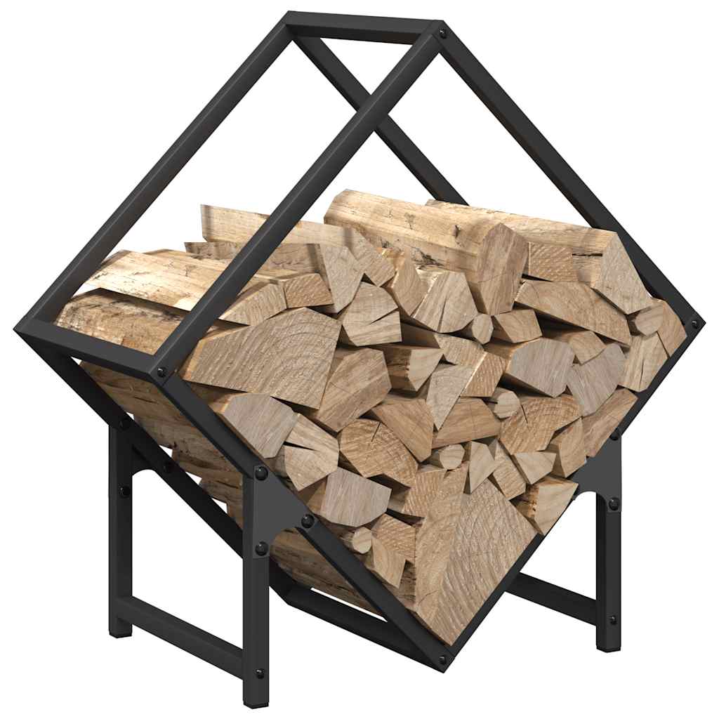 Firewood Rack Black 50x25x50 cm Cold-rolled steel