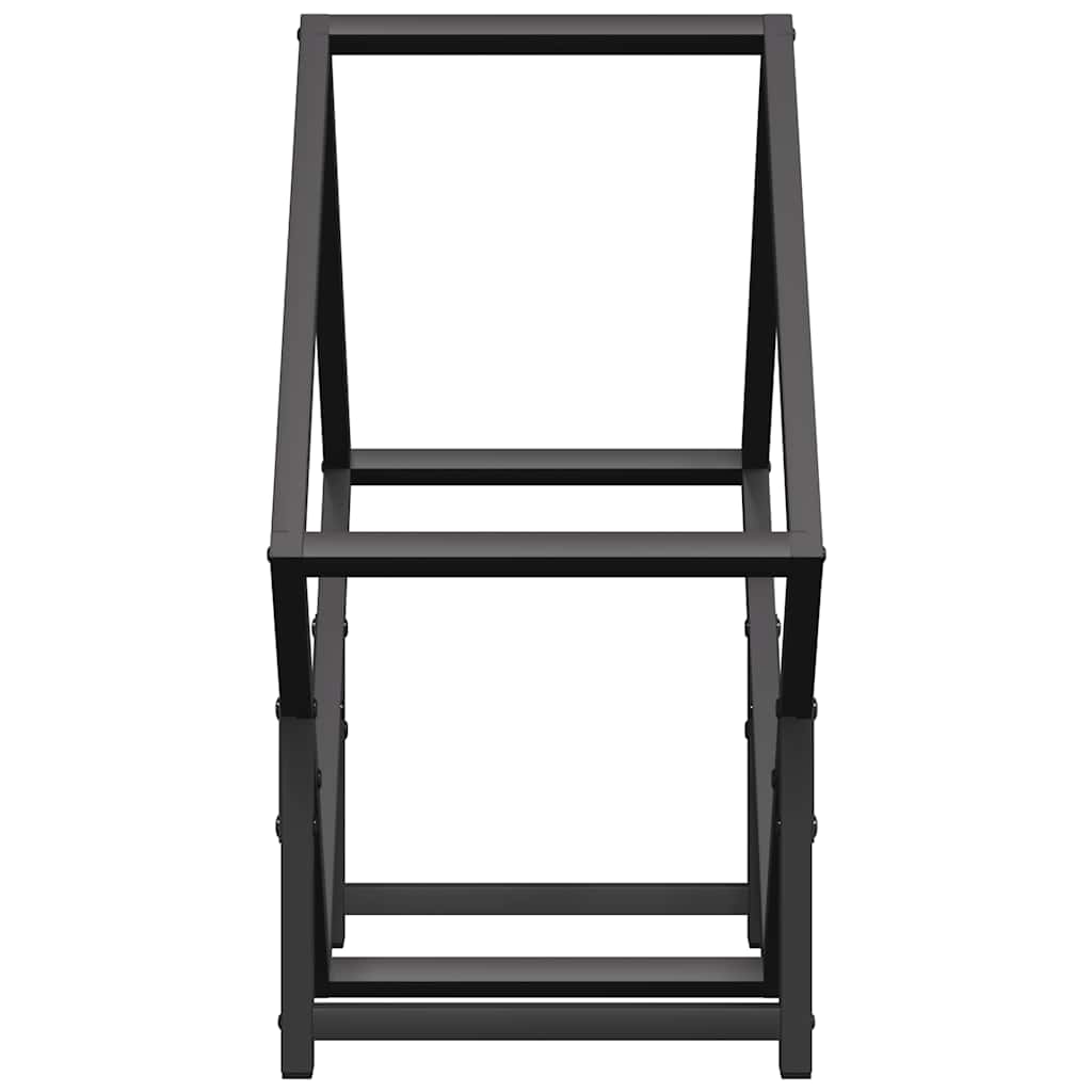 Firewood Rack Black 50x25x50 cm Cold-rolled steel