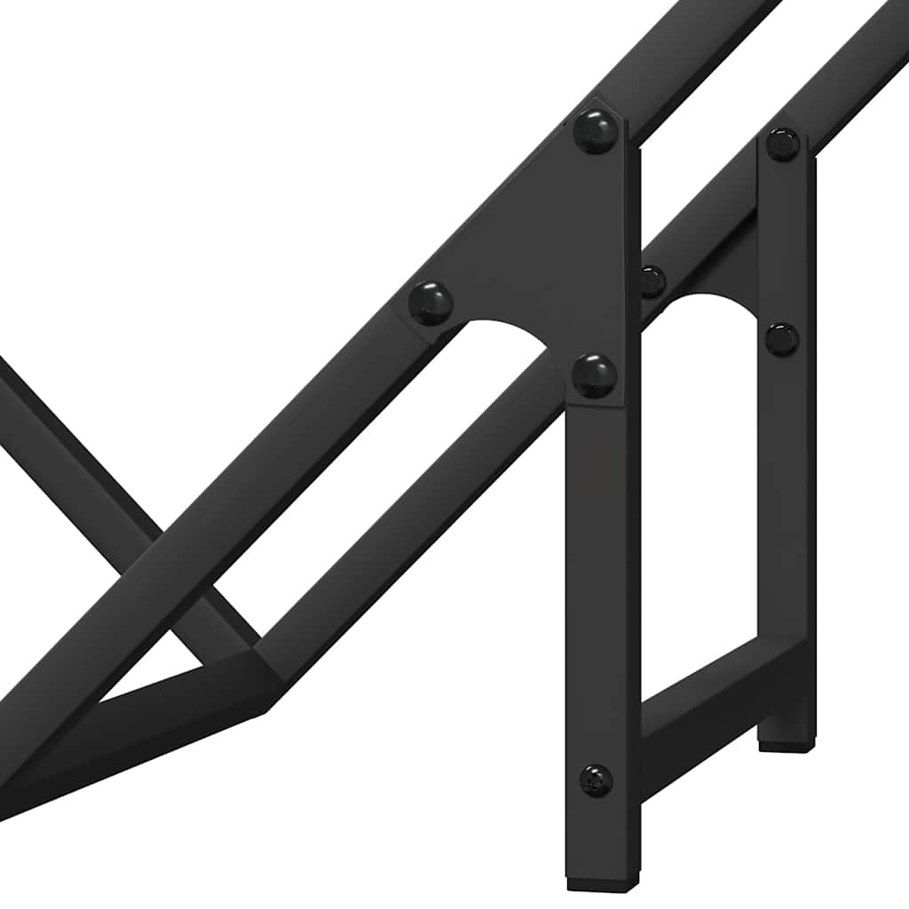 Firewood Rack Black 50x25x50 cm Cold-rolled steel
