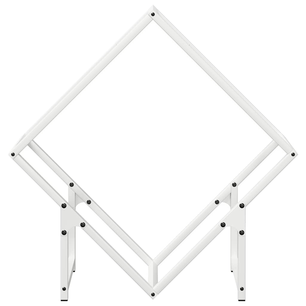 Firewood Rack White 60x25x60 cm Cold-rolled steel