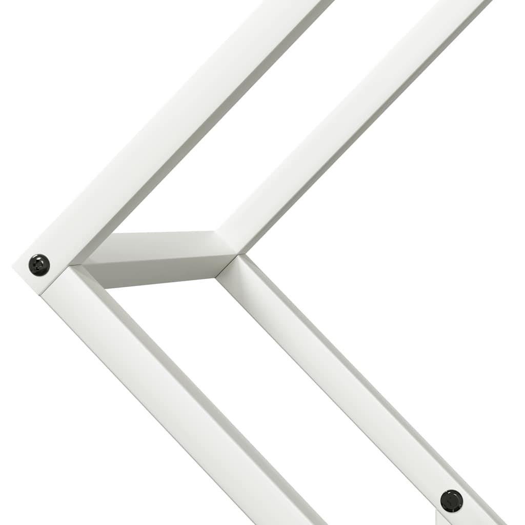 Firewood Rack White 60x25x60 cm Cold-rolled steel