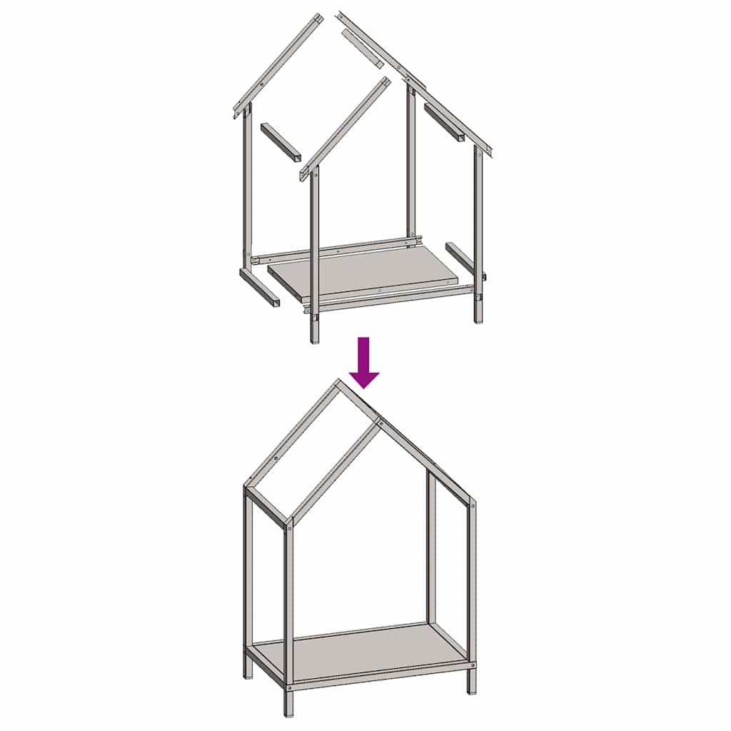 Firewood Rack Black 40x25x60 cm Cold-rolled steel