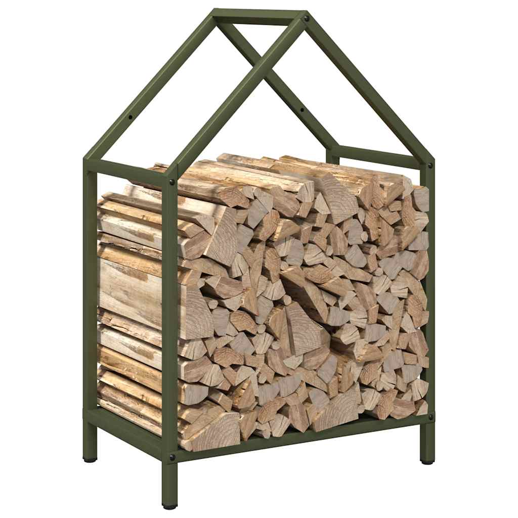 Firewood Rack Olive Green 40x25x60 cm Cold-rolled steel