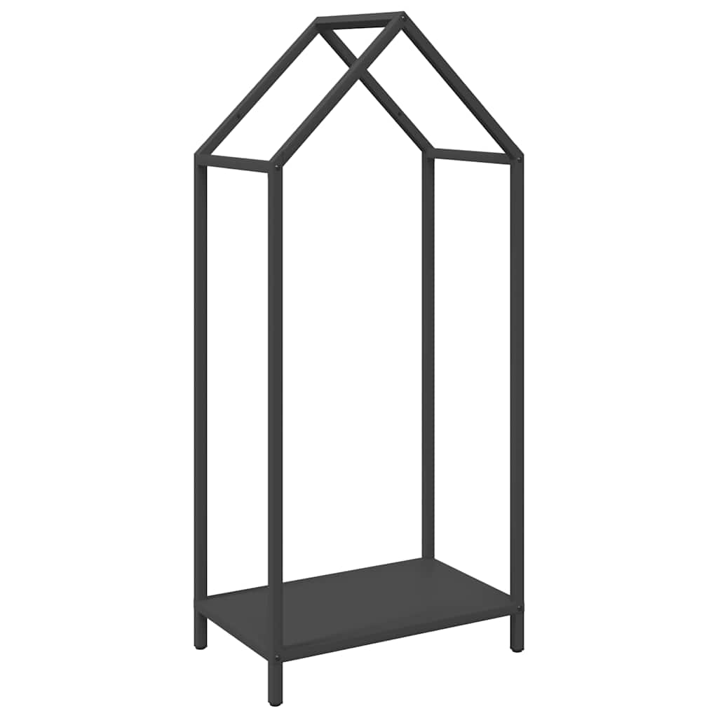 Firewood Rack Black 40x25x90 cm Cold-rolled steel