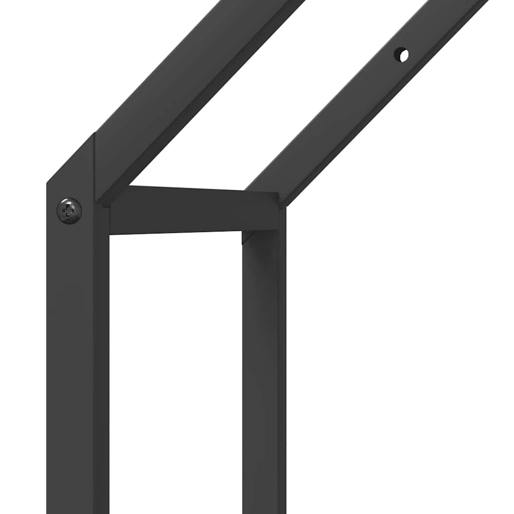 Firewood Rack Black 40x25x90 cm Cold-rolled steel
