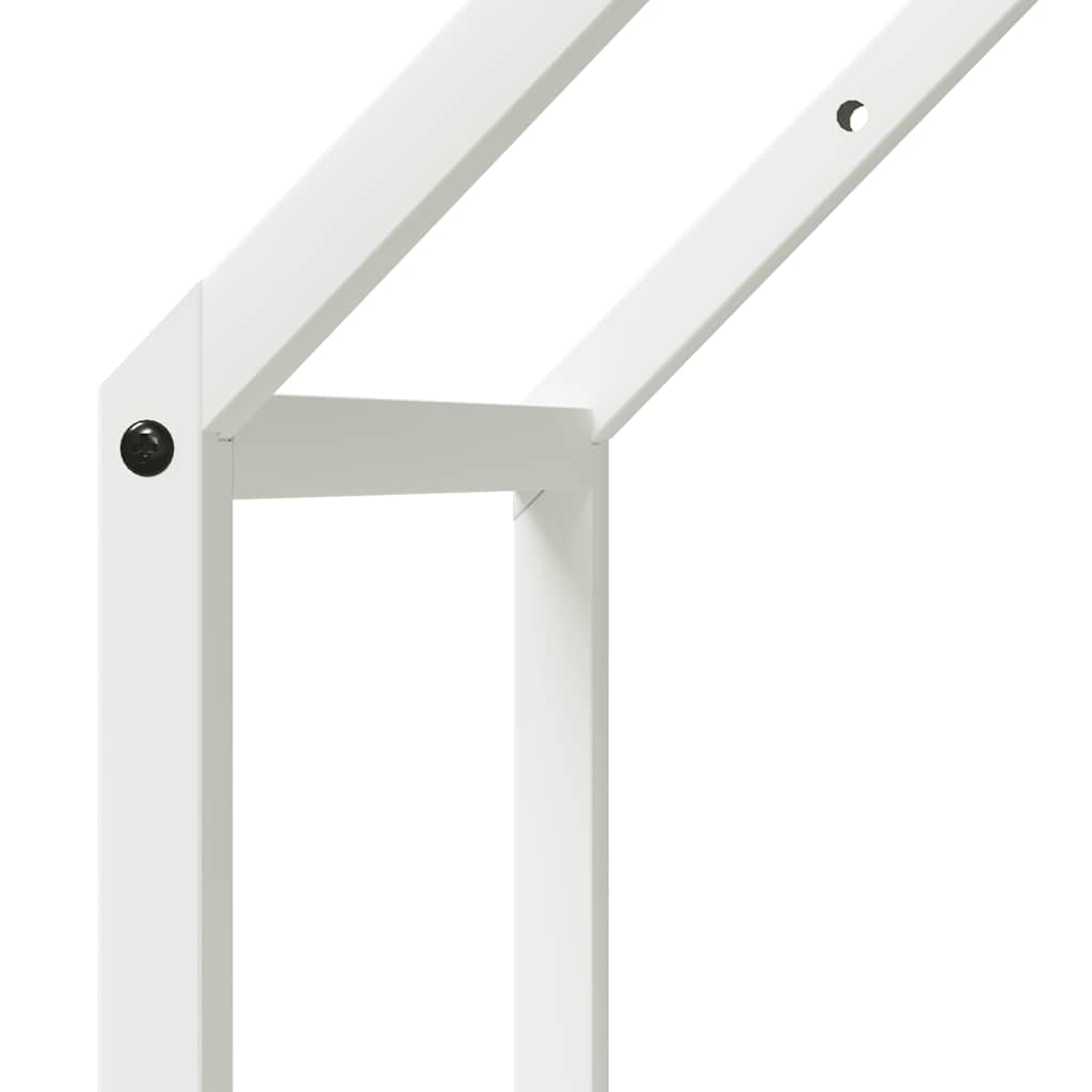 Firewood Rack White 40x25x90 cm Cold-rolled steel