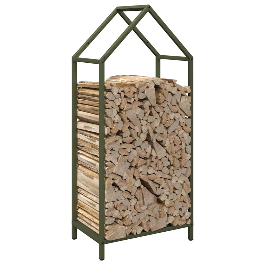 Firewood Rack Olive Green 40x25x90 cm Cold-rolled steel