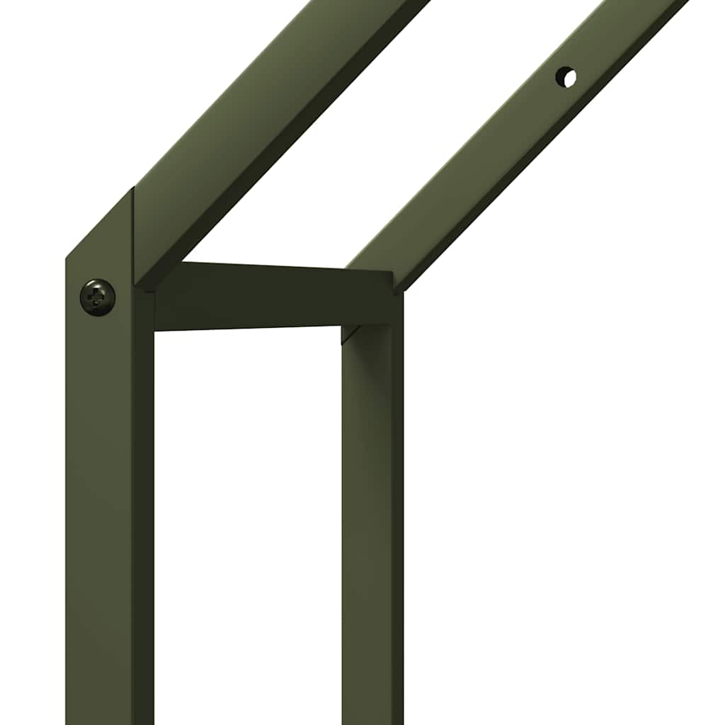 Firewood Rack Olive Green 40x25x90 cm Cold-rolled steel