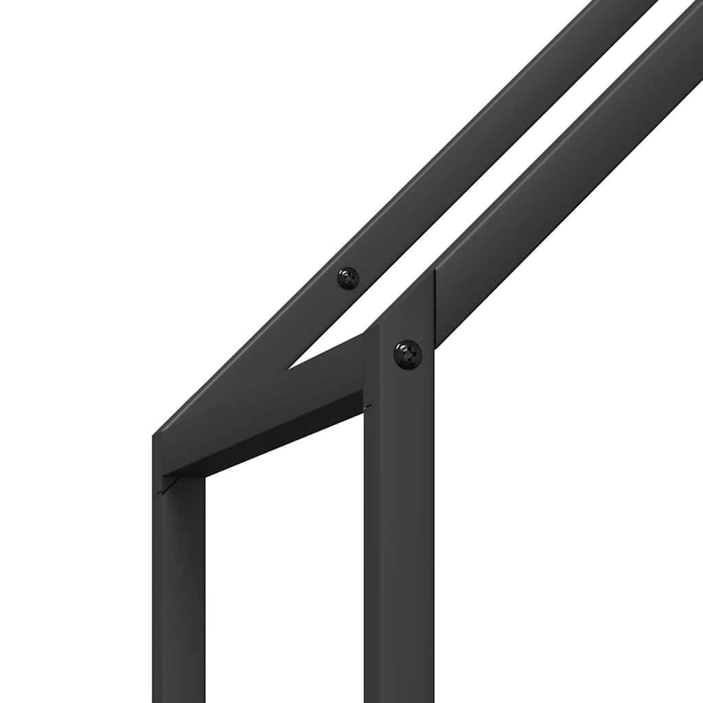 Firewood Rack Black 40x25x120 cm Cold-rolled steel