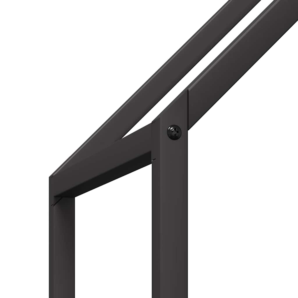 Firewood Rack Black 60x25x60 cm Cold-rolled steel