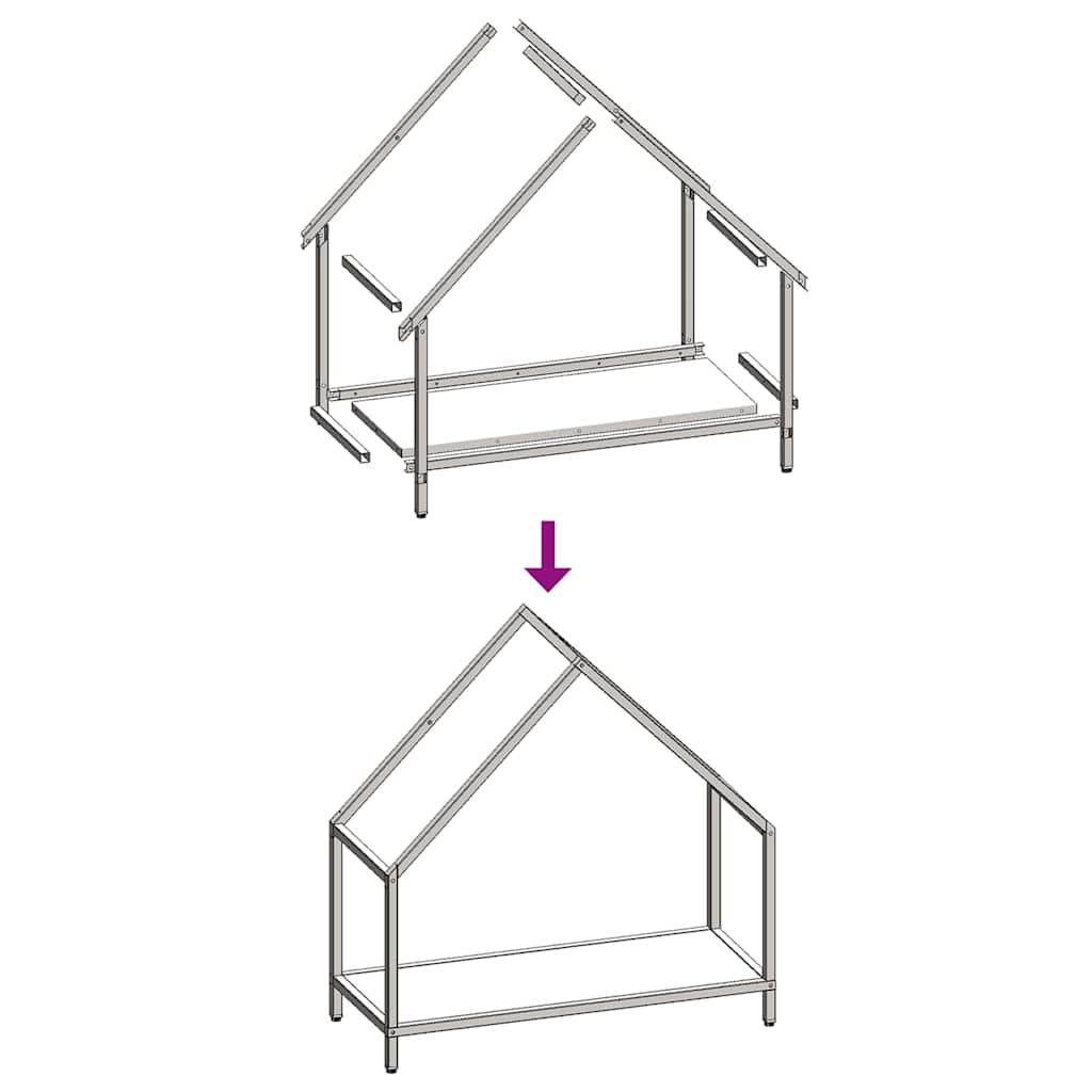 vidaXL Firewood Rack White 60x25x60 cm Cold-rolled steel