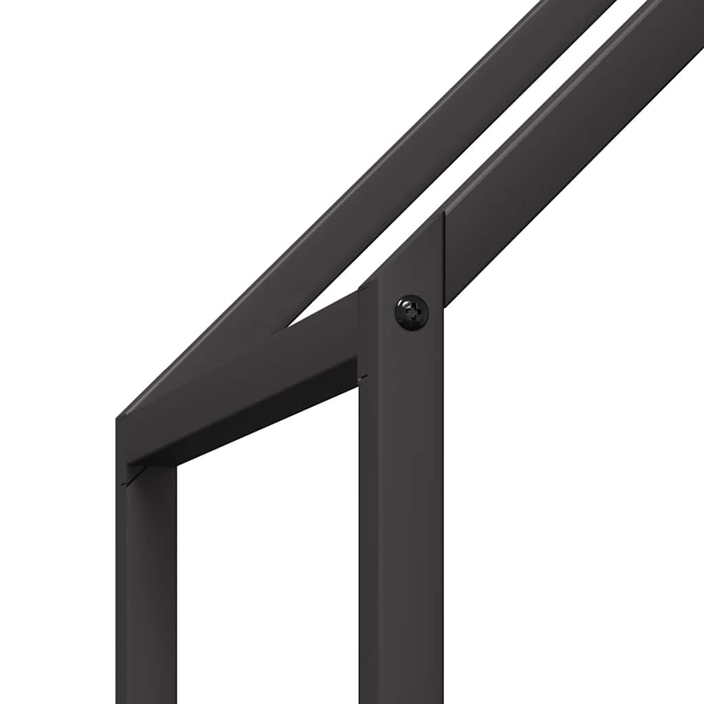 Firewood Rack Black 60x25x90 cm Cold-rolled steel
