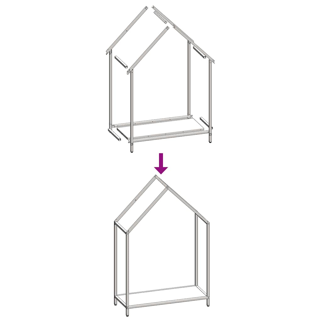 Firewood Rack White 60x25x90 cm Cold-rolled steel
