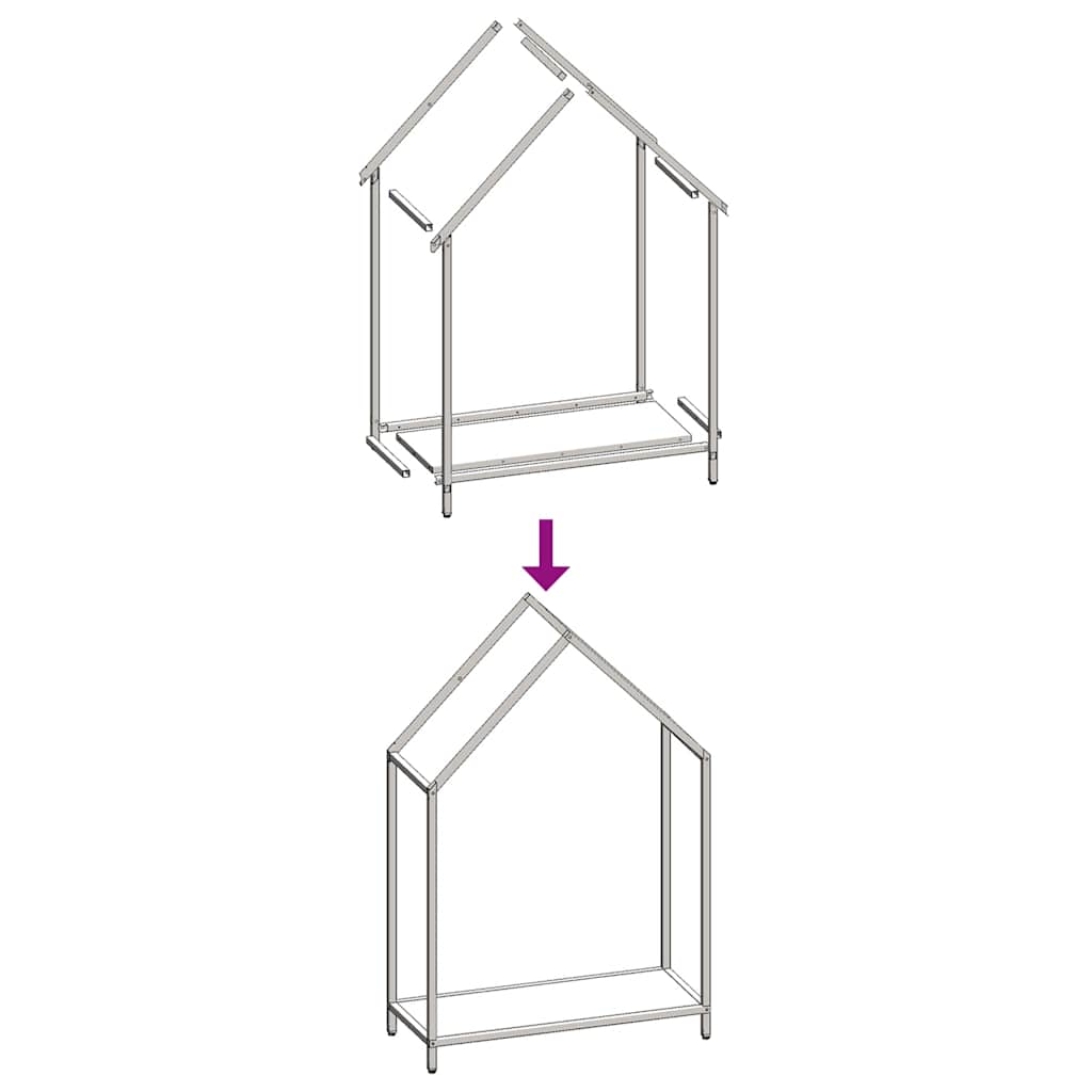 Firewood Rack Anthracite 60x25x90 cm Cold-rolled steel