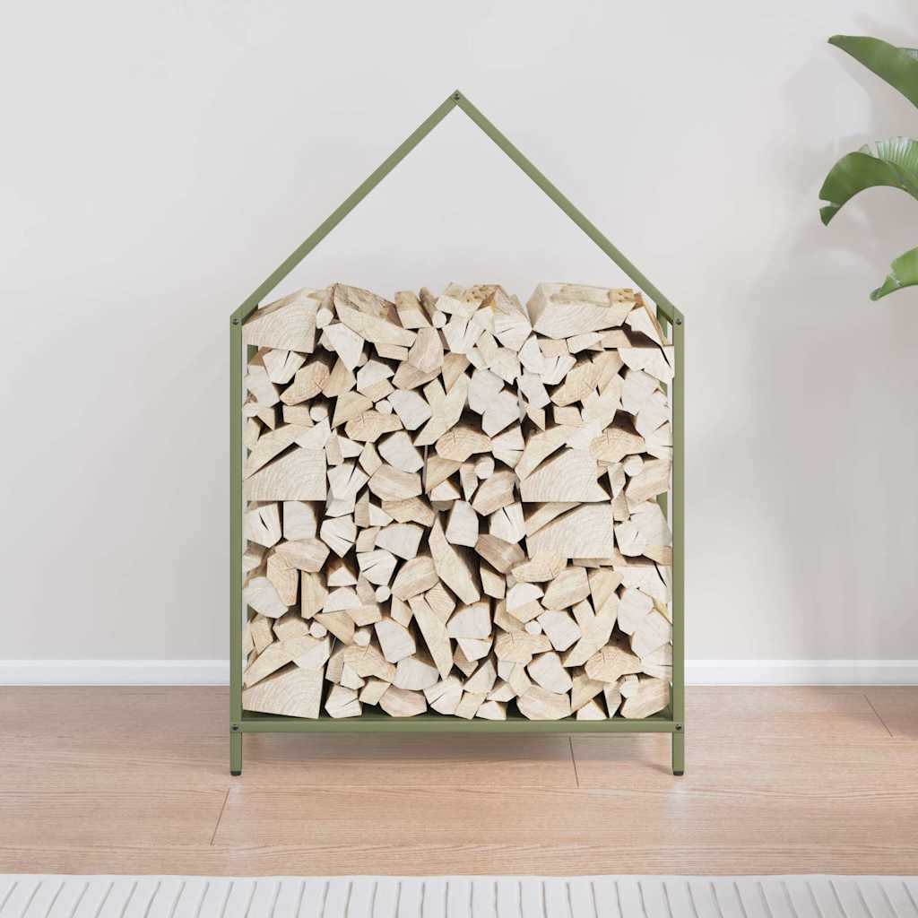 Firewood Rack Olive Green 60x25x90 cm Cold-rolled steel