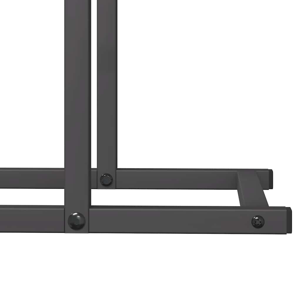 Firewood Rack Black 50x25x60 cm Cold-rolled steel