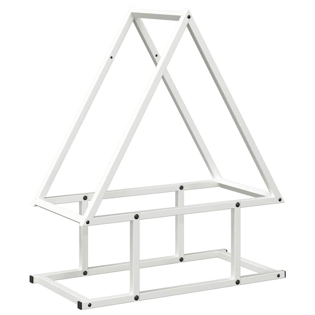 Firewood Rack White 50x25x60 cm Cold-rolled steel