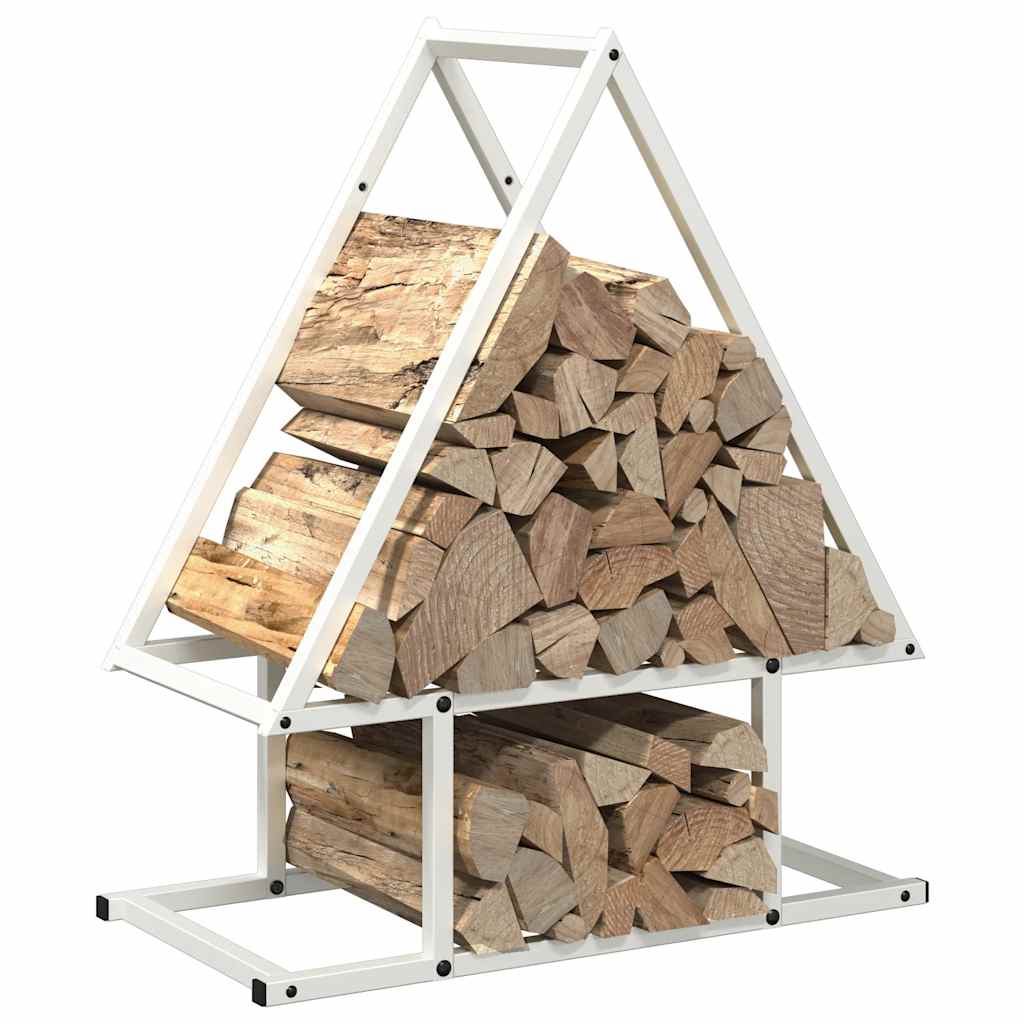 Firewood Rack White 50x25x60 cm Cold-rolled steel