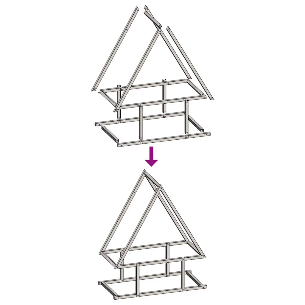Firewood Rack White 50x25x60 cm Cold-rolled steel