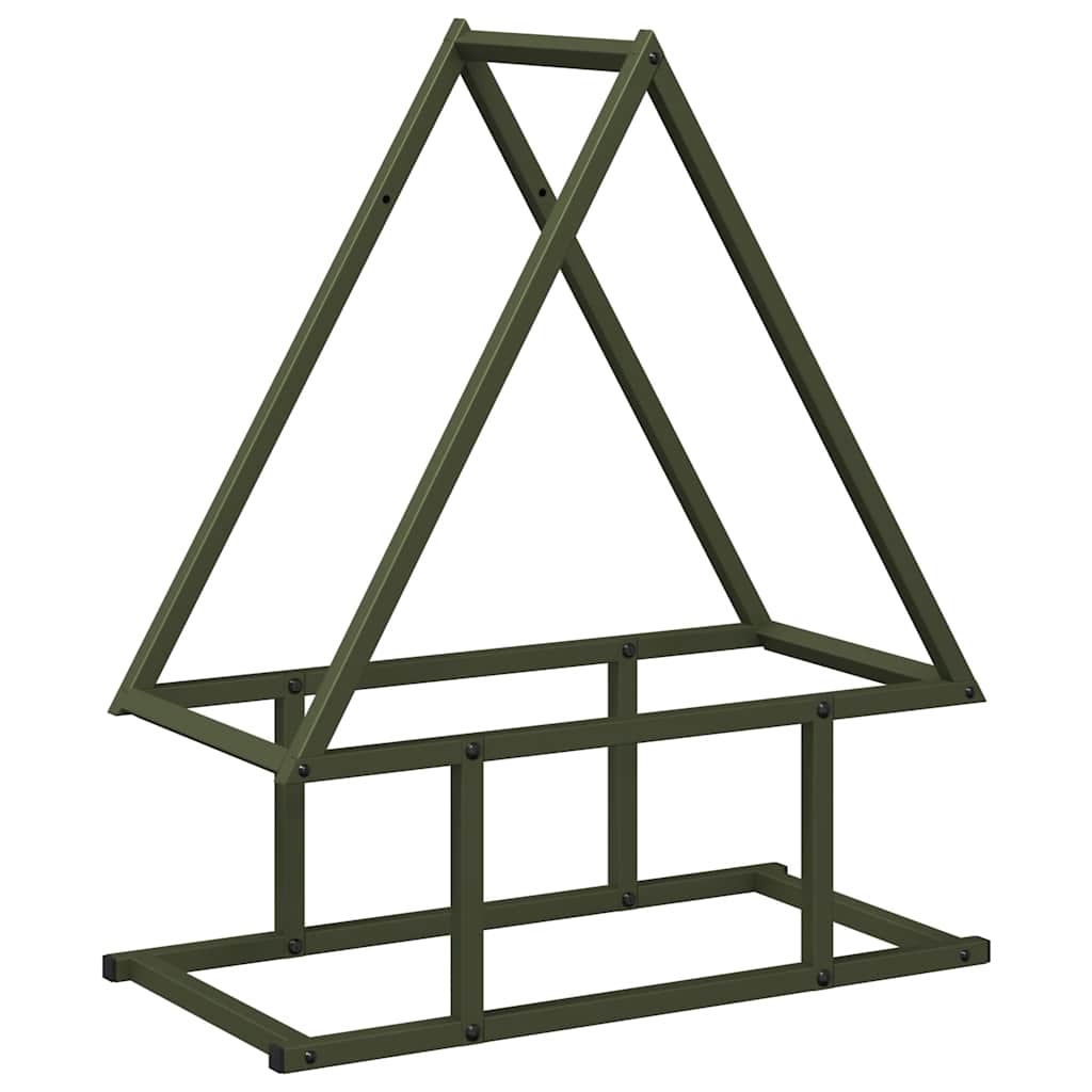 Firewood Rack Olive Green 50x25x60 cm Cold-rolled steel