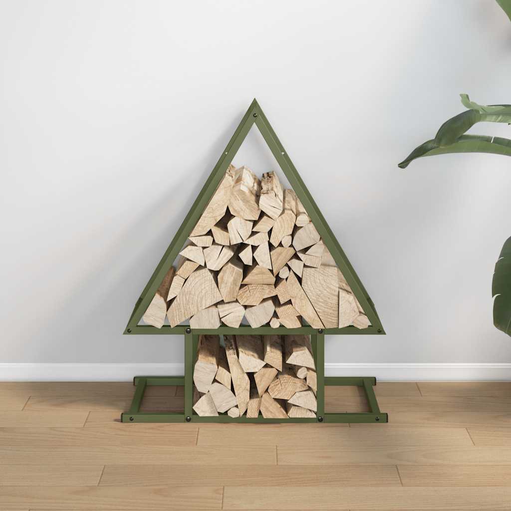 Firewood Rack Olive Green 50x25x60 cm Cold-rolled steel