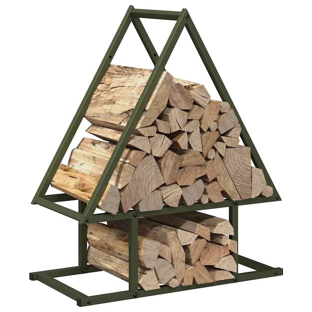 Firewood Rack Olive Green 50x25x60 cm Cold-rolled steel
