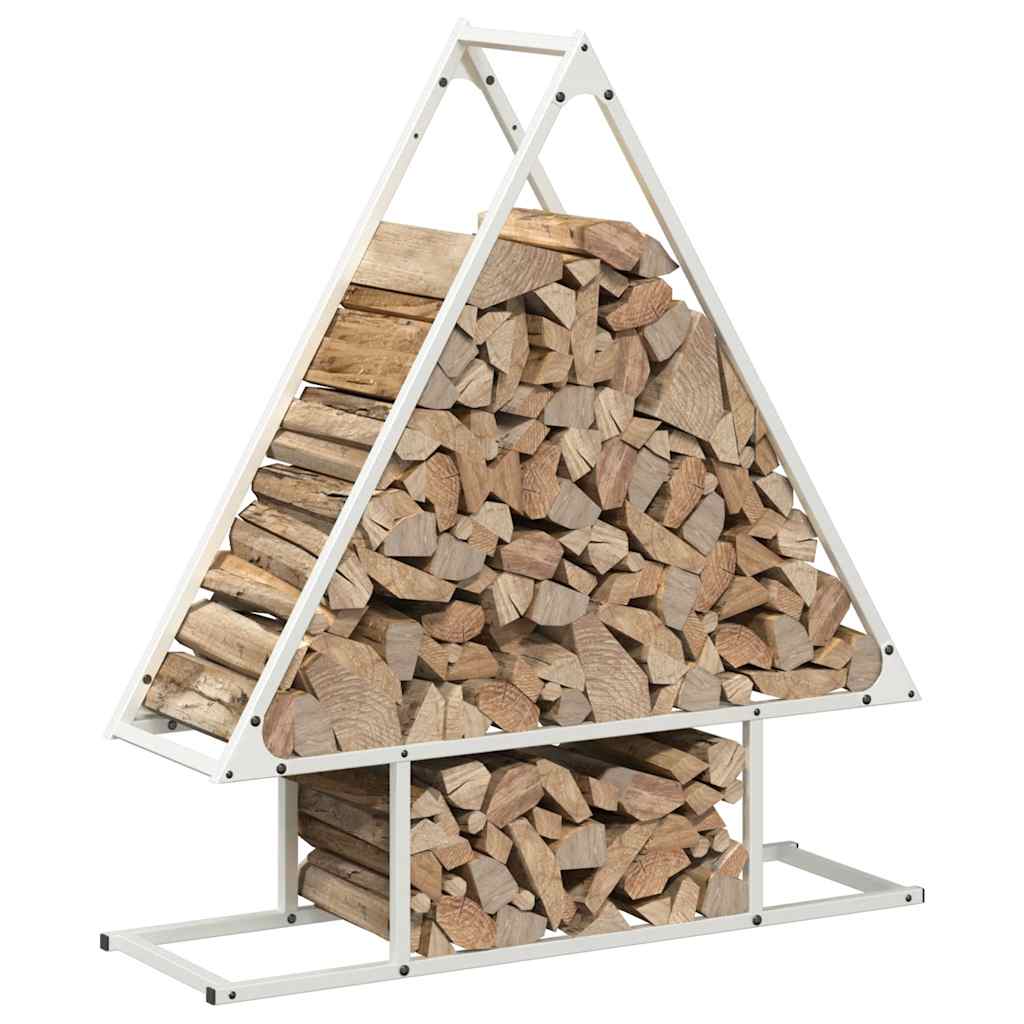 vidaXL Firewood Rack White 80x25x90 cm Cold-rolled steel