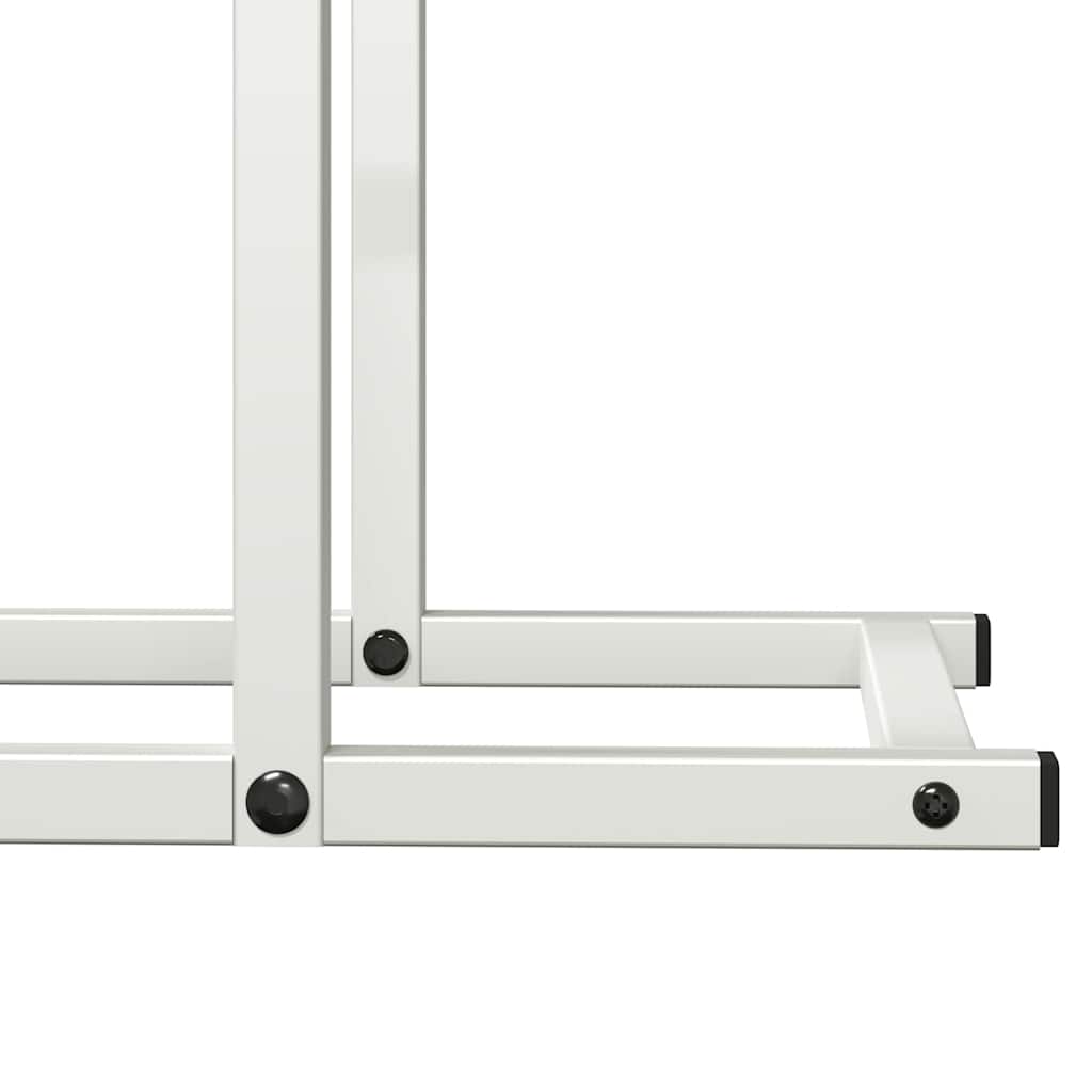 vidaXL Firewood Rack White 80x25x90 cm Cold-rolled steel