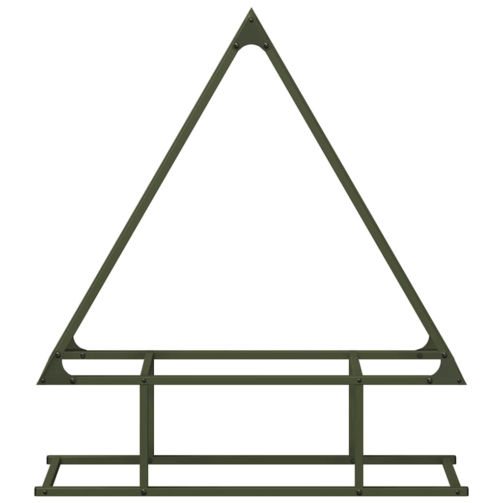 Firewood Rack Olive Green 80x25x90 cm Cold-rolled steel