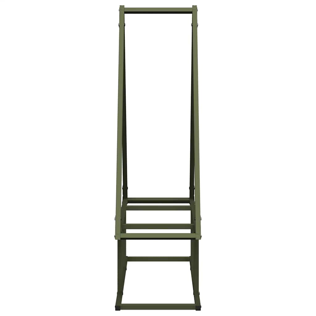 Firewood Rack Olive Green 80x25x90 cm Cold-rolled steel