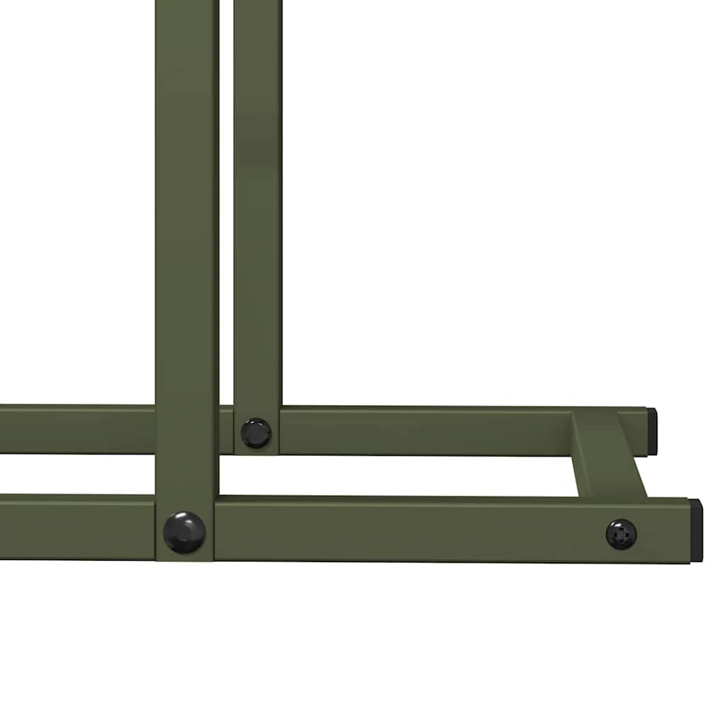 Firewood Rack Olive Green 80x25x90 cm Cold-rolled steel