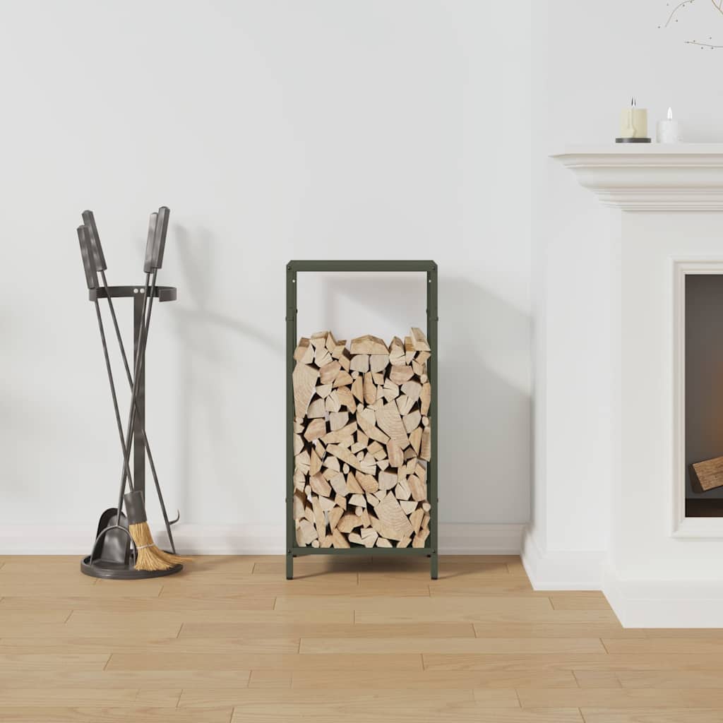 Firewood Rack Olive Green 34x25x70 cm Cold-rolled steel
