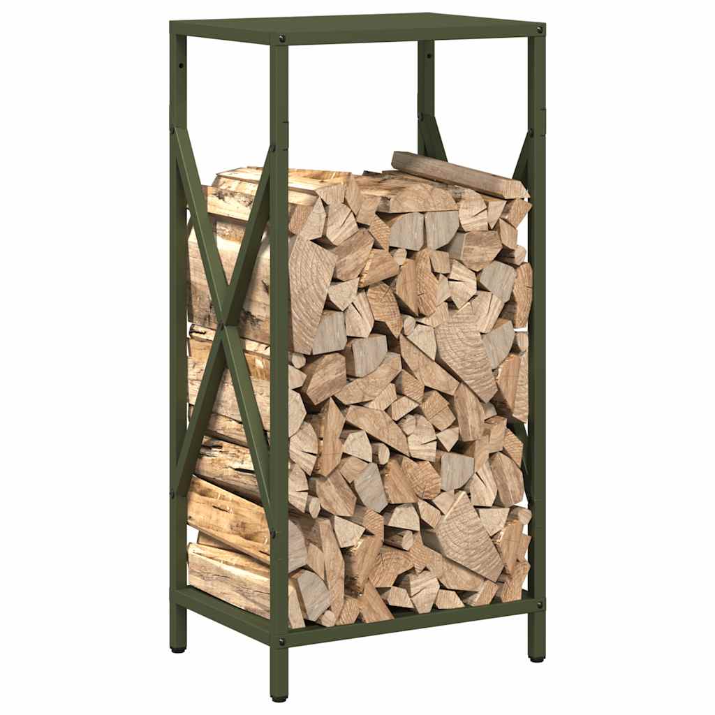 Firewood Rack Olive Green 34x25x70 cm Cold-rolled steel