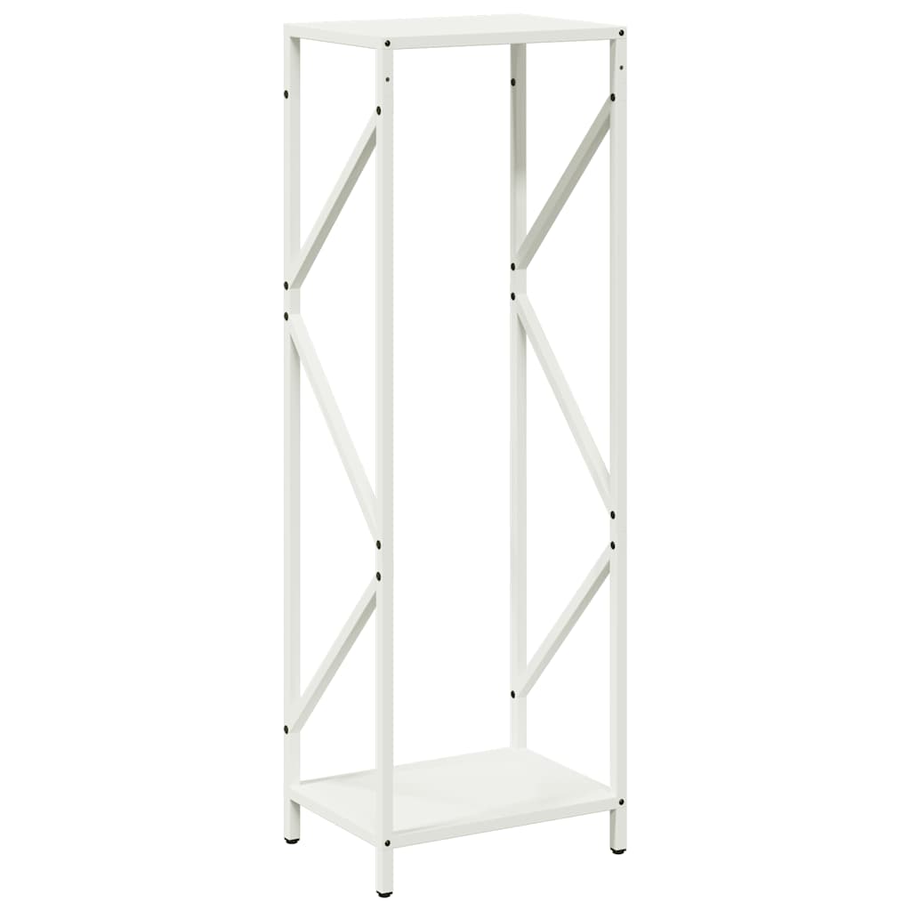 vidaXL Firewood Rack White 34x25x100 cm Cold-rolled steel