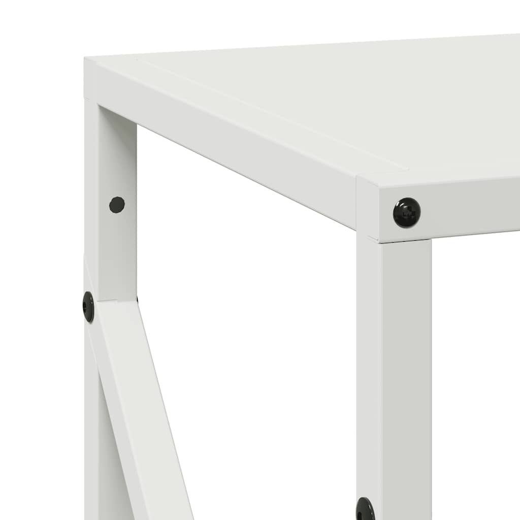 vidaXL Firewood Rack White 34x25x100 cm Cold-rolled steel