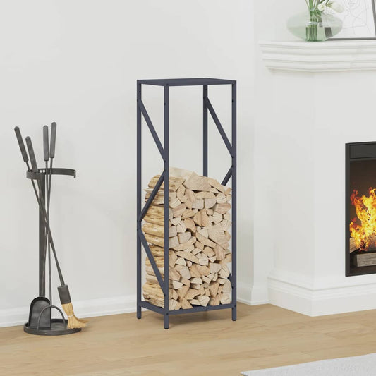 vidaXL Firewood Rack Anthracite 34x25x100 cm Cold-rolled steel