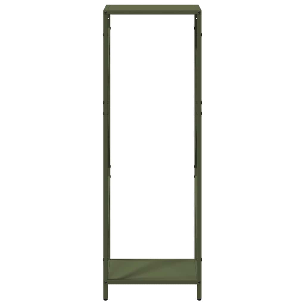 vidaXL Firewood Rack Olive Green 34x25x100 cm Cold-rolled steel