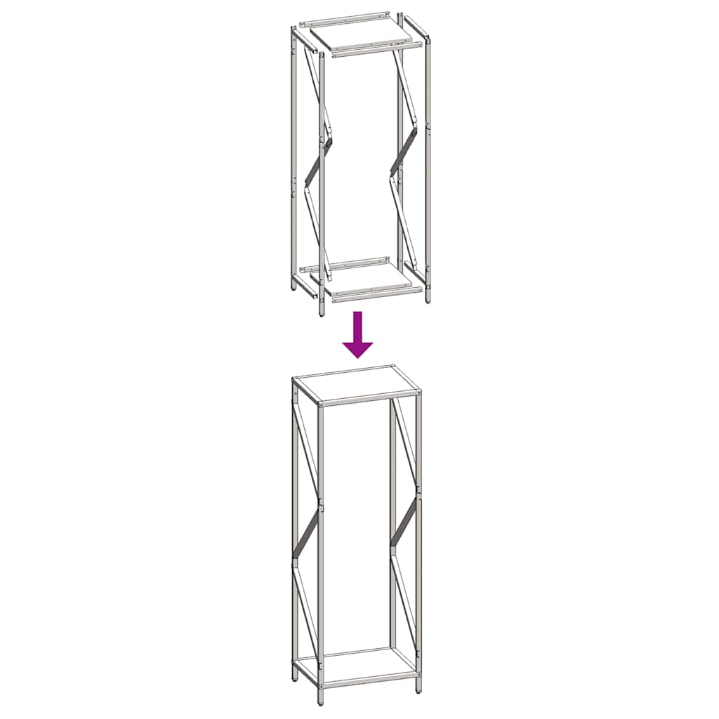 vidaXL Firewood Rack Olive Green 34x25x100 cm Cold-rolled steel