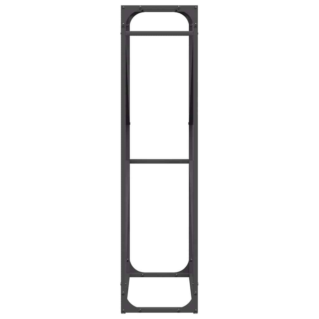 vidaXL Firewood Rack Black 60x25x100 cm Cold-rolled steel