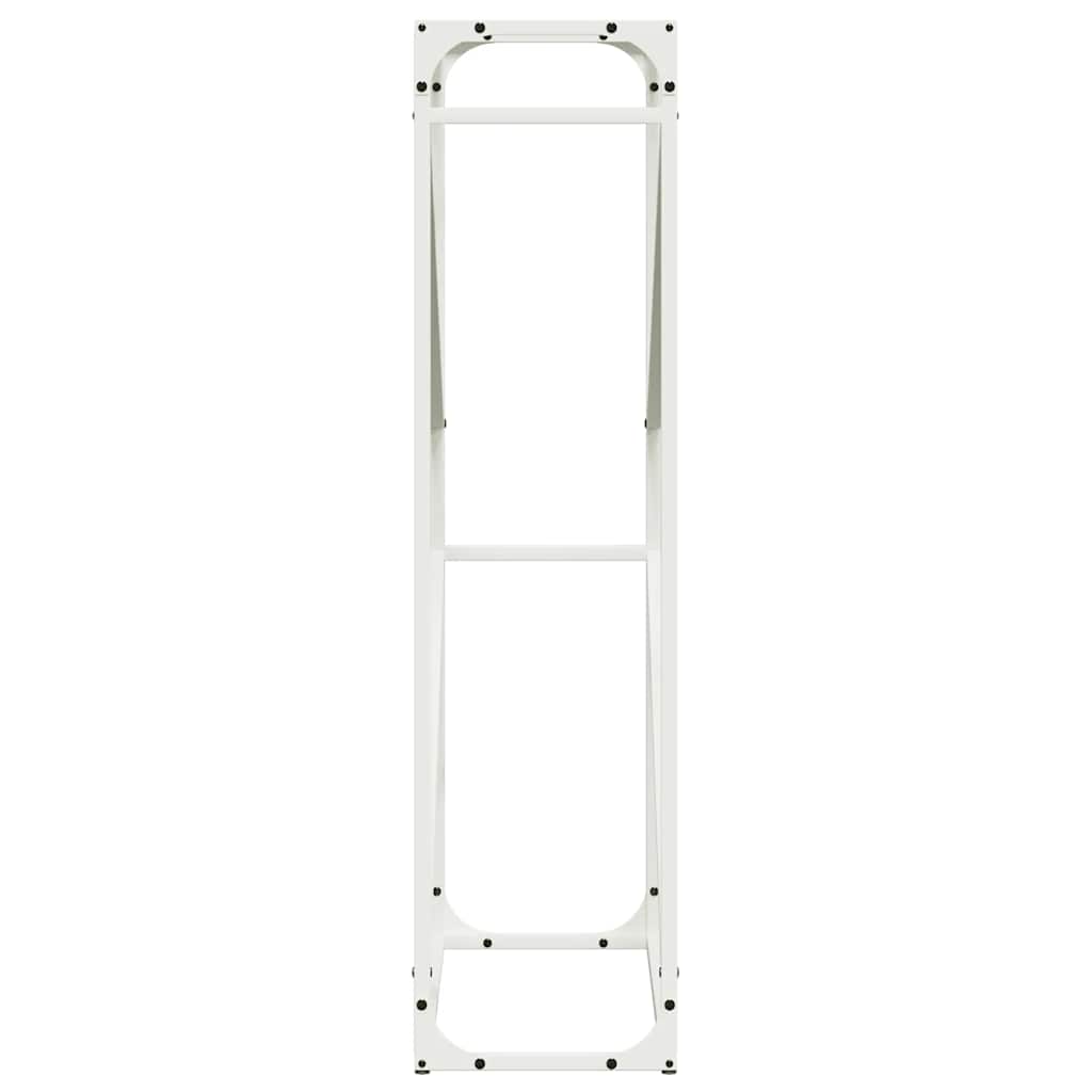 vidaXL Firewood Rack White 60x25x100 cm Cold-rolled steel