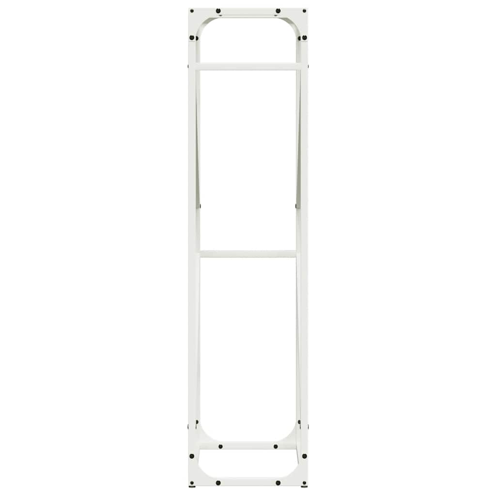 vidaXL Firewood Rack White 40x25x100 cm Cold-rolled steel
