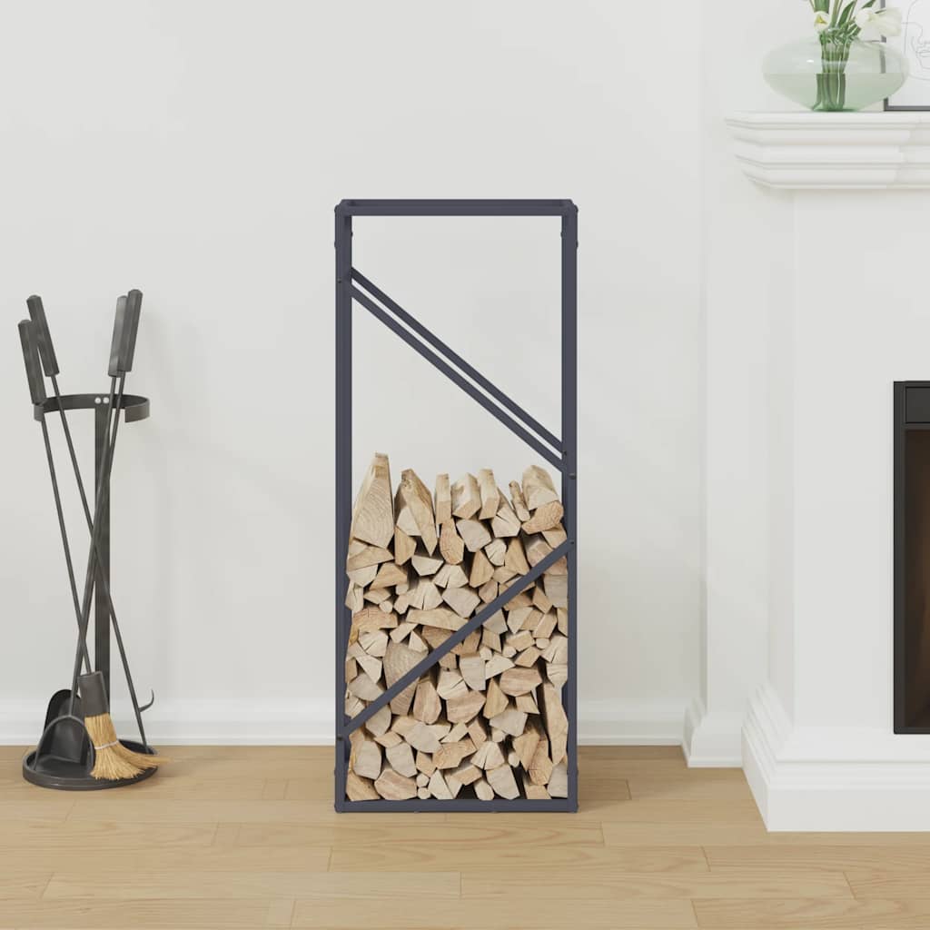 vidaXL Firewood Rack Anthracite 40x25x100 cm Cold-rolled steel