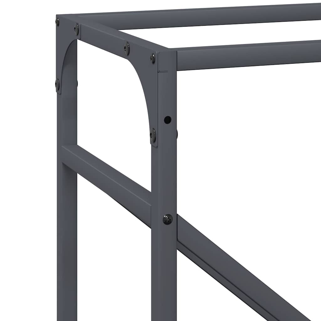 vidaXL Firewood Rack Anthracite 40x25x100 cm Cold-rolled steel